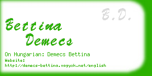 bettina demecs business card